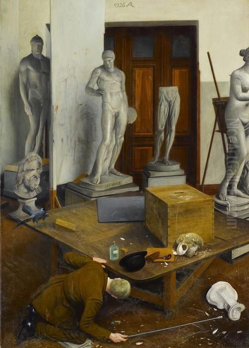 Im Atelier Oil Painting by Richard Muller