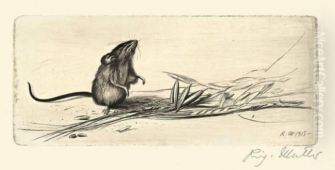Maus Mit Nuss Oil Painting by Richard Muller Maus Mit Nuss Oil Painting by Richard Muller