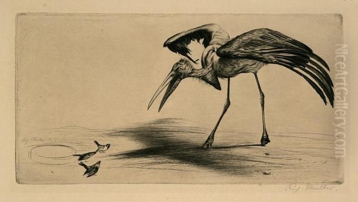 Die Gegner Oil Painting by Richard Muller