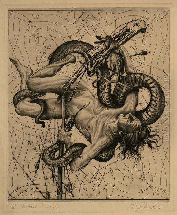 Bogenschutze Iii Oil Painting by Richard Muller