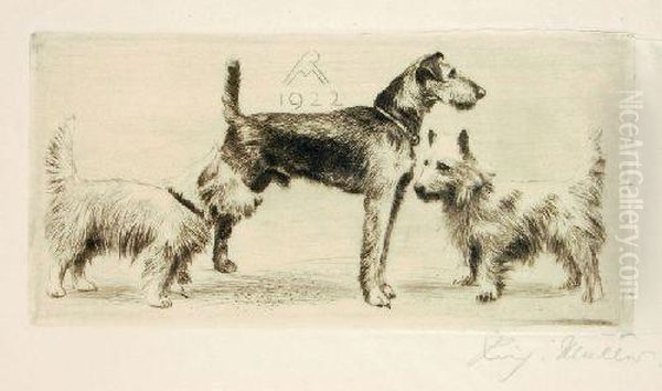 Hundegesellschaft Oil Painting by Richard Muller