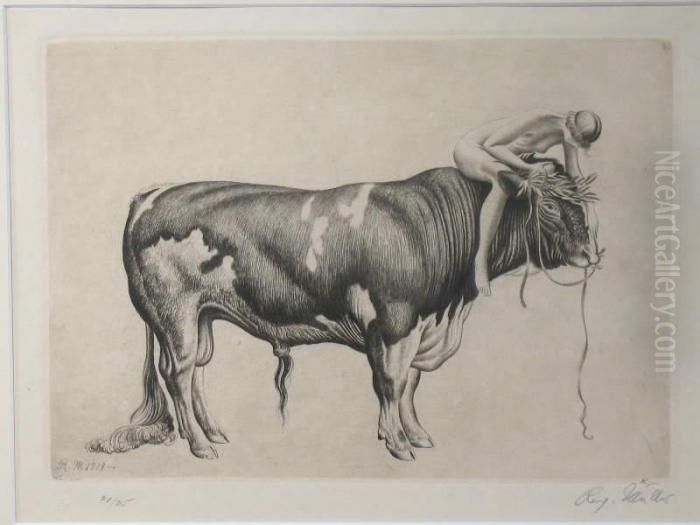 Europa Auf Dem Stier Oil Painting by Richard Muller