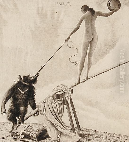 Auf Der Schaukel Oil Painting by Richard Muller