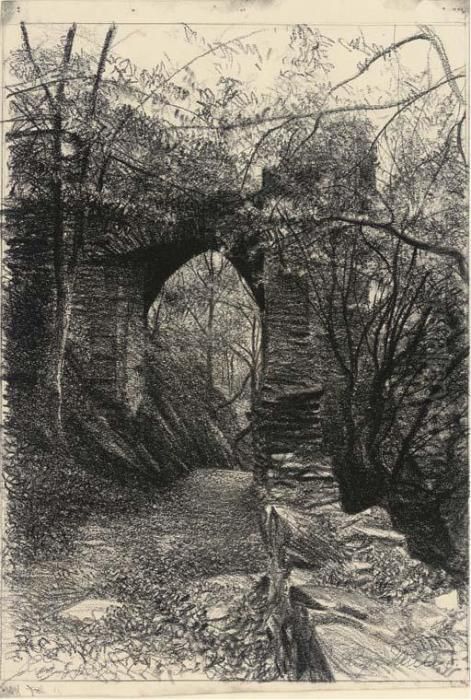 Tha Path Through The Arch Oil Painting by Richard Muller