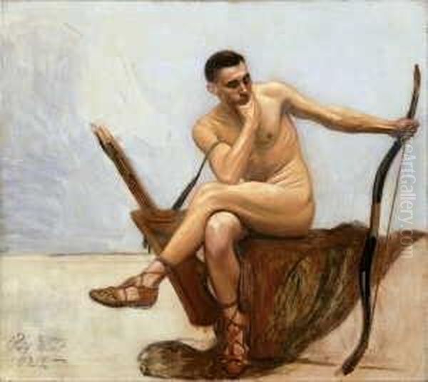 Bogenschutze Oil Painting by Richard Muller