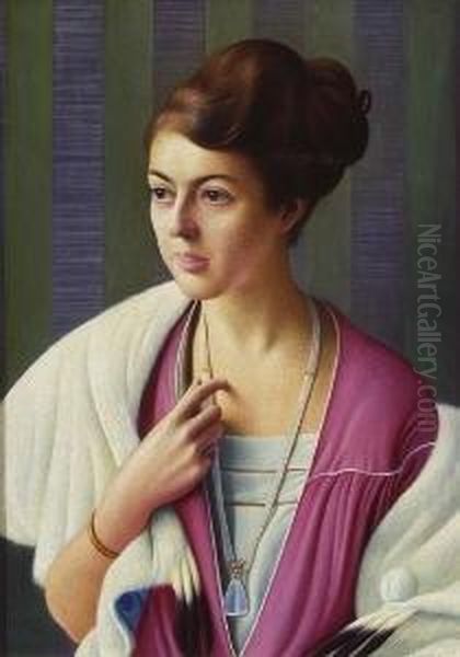 Frauenportrat. Oil Painting by Richard Muller