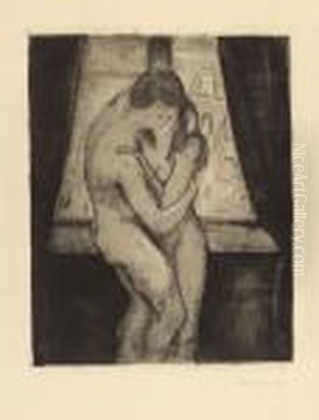 Der Kuss Oil Painting by Edvard Munch