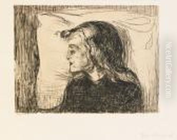 The Sick Child Oil Painting by Edvard Munch