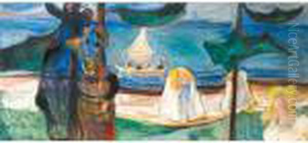 Summer Day Oil Painting by Edvard Munch