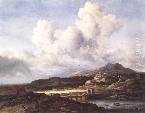The Ray of Sunlight c. 1660 Oil Painting by Jacob Van Ruisdael