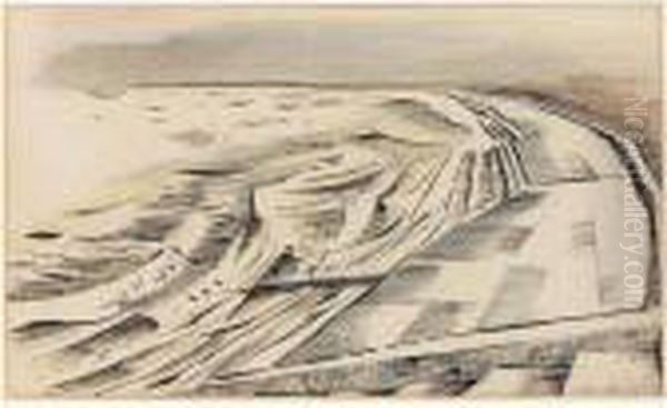 Coast Scene Dymchurch Oil Painting by Paul Nash