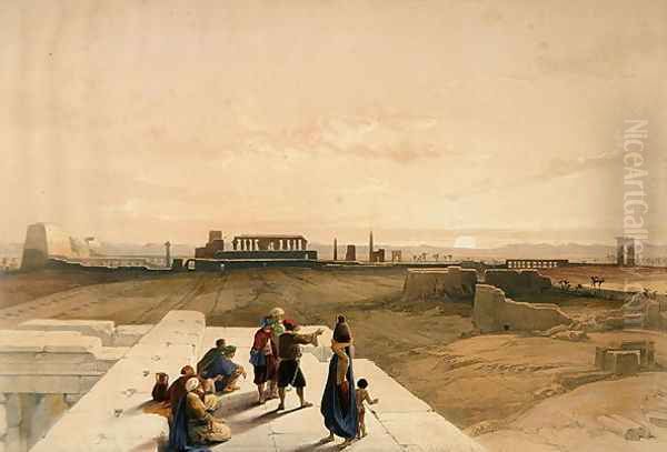 The Ruins of Karnak from the West, from Egypt and Nubia, Vol.1 Oil Painting by David Roberts