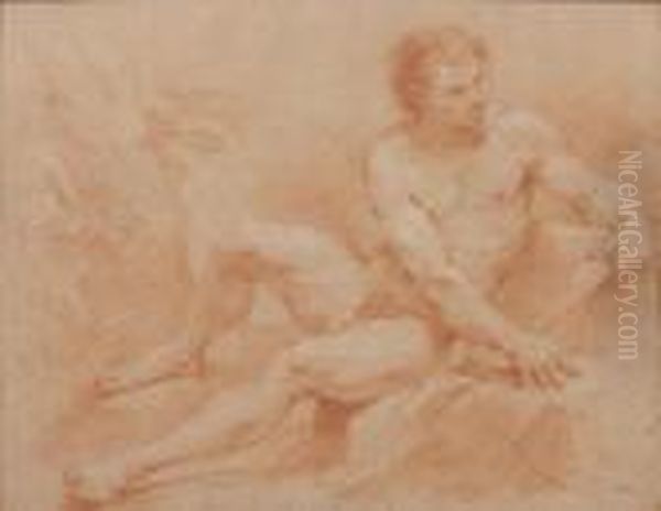 Academie D'homme Oil Painting by Charles Joseph Natoire