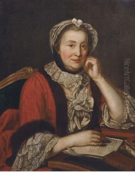 Portrait Of A Lady Oil Painting by Jean-Marc Nattier
