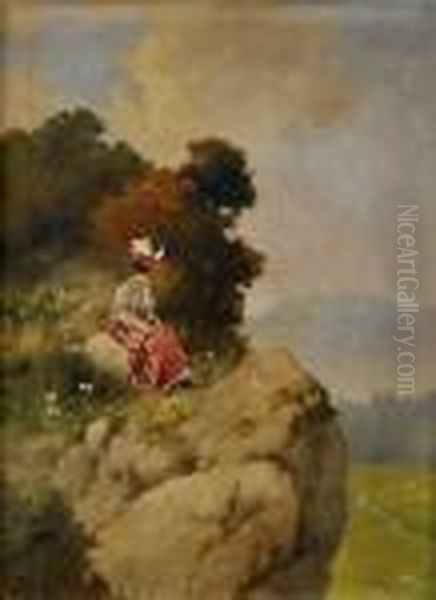 Odpocinok Pri Jastericke Oil Painting by Antal Neogrady