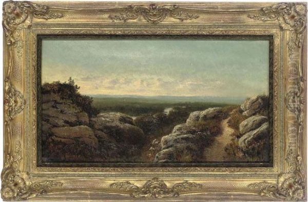On The River Swale, Yorkshire Oil Painting by Edmund John Niemann, Snr.