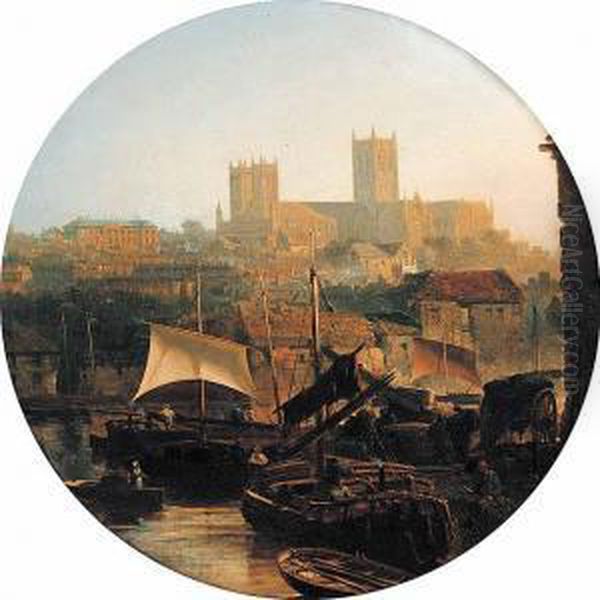Untitled - Lincoln Oil Painting by Edmund John Niemann, Snr.