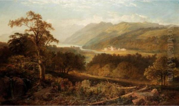 Taymouth Castle Oil Painting by Edmund John Niemann, Snr.