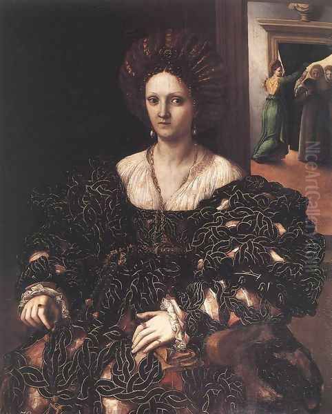 Portrait of a Woman c. 1531 Oil Painting by Giulio Romano (Orbetto)