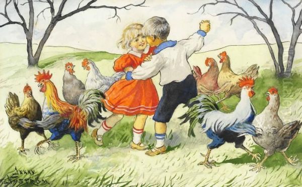 Paskdansen Oil Painting by Jenny Nystrom
