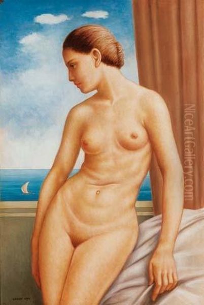 Contemplazione Oil Painting by Ubaldo Oppi
