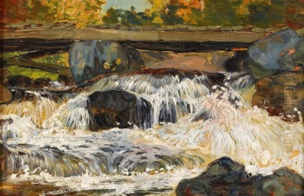 Norrlandsk Back Oil Painting by Helmer Osslund
