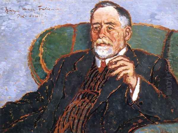 Pal Szinyei Merse 1911 Oil Painting by Jozsef Rippl-Ronai