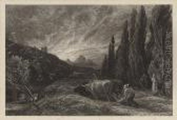 The Early Ploughman Oil Painting by Samuel Palmer