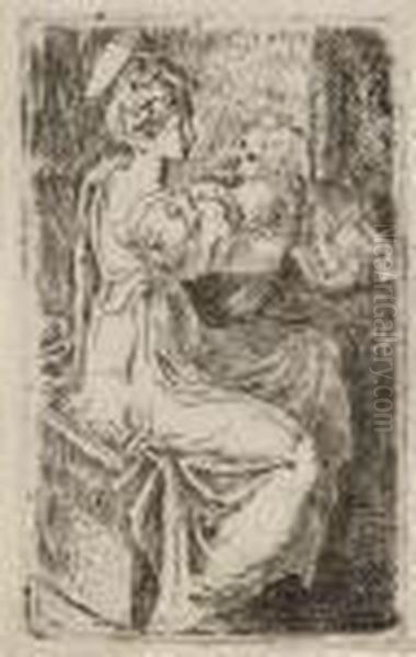 Virgin And Child Oil Painting by Girolamo Francesco Maria Mazzola (Parmigianino)