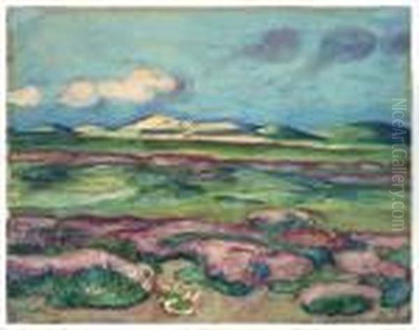 Blick Auf Den Revekol Oil Painting by Hermann Max Pechstein