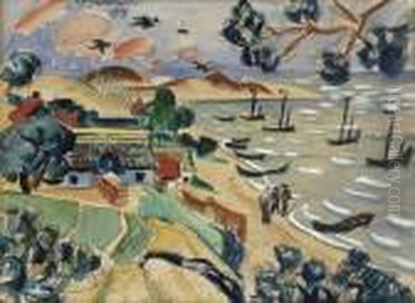Kurische Nehrung Oil Painting by Hermann Max Pechstein