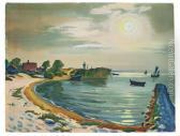 Morgen Am Haff (nidden) Oil Painting by Hermann Max Pechstein