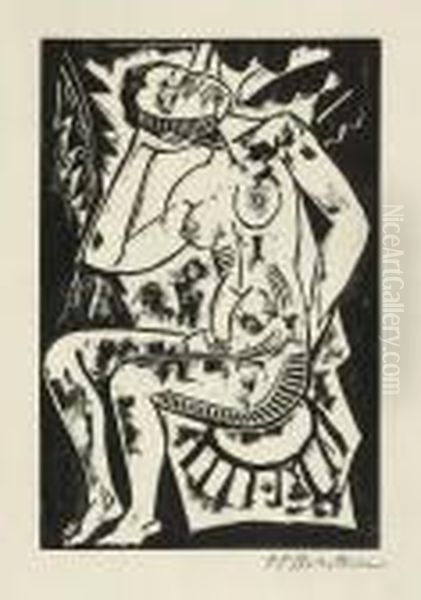 Sitzender Akt Oil Painting by Hermann Max Pechstein