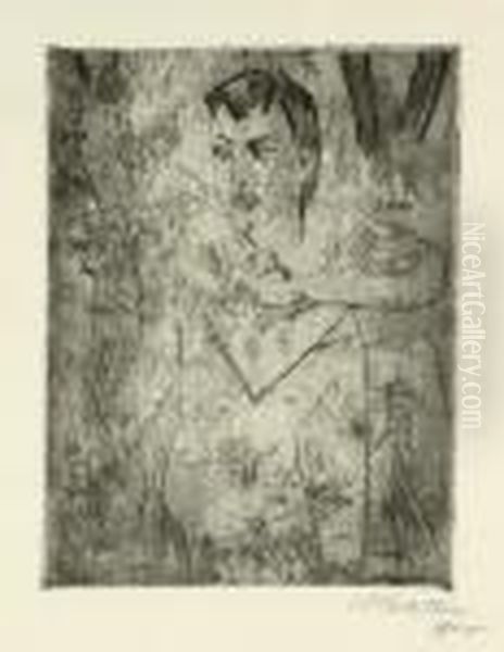 Vergramt Oil Painting by Hermann Max Pechstein