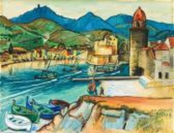 Arabische Festung Bei Collioure Oil Painting by Hermann Max Pechstein