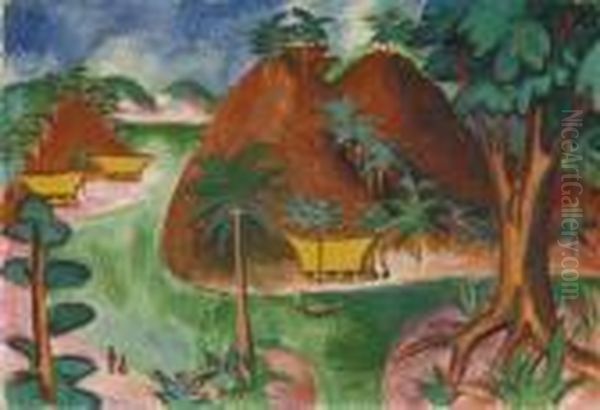 Chogeall's Palau Oil Painting by Hermann Max Pechstein