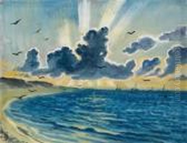 Ostseekuste Oil Painting by Hermann Max Pechstein