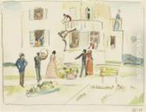 Well-wishers Before A House
