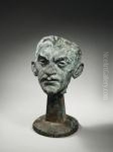 Bildniskopf Dr. Eduard Plietzsch Oil Painting by Hermann Max Pechstein