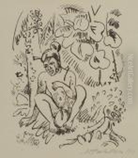 Aus: Reisebilder. Italien - Sudsee Oil Painting by Hermann Max Pechstein
