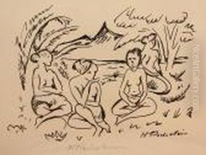 4 Sitzende Frauen