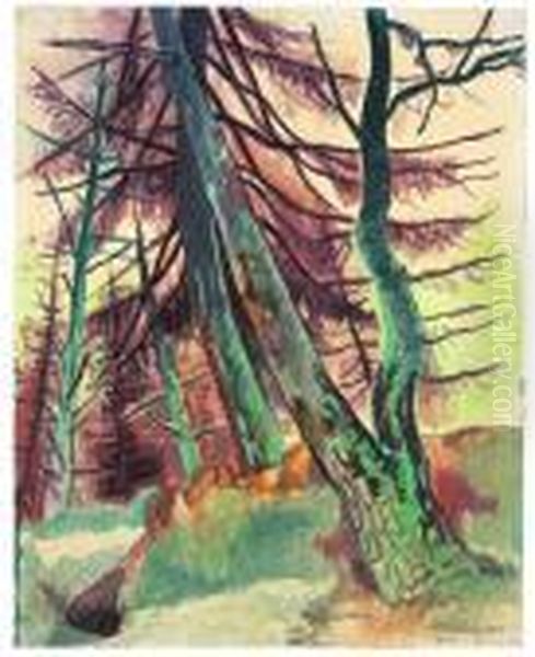 Waldstuck Oil Painting by Hermann Max Pechstein