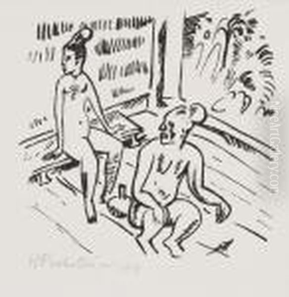 Sudsee Reisebilder Oil Painting by Hermann Max Pechstein