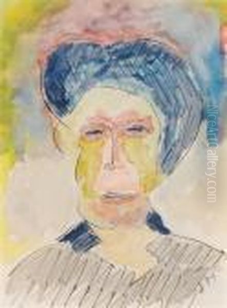 Portrait Oil Painting by Hermann Max Pechstein