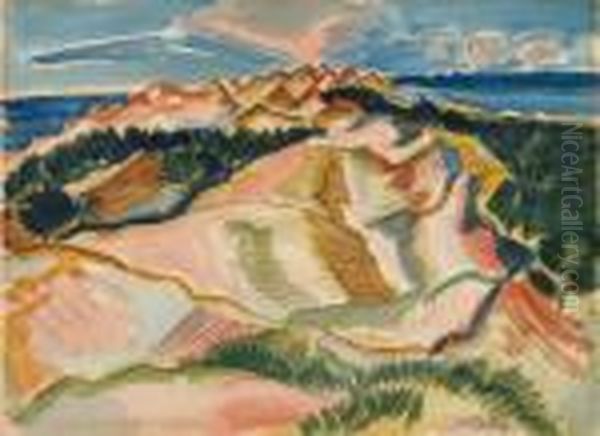 Dunenlandschaft Oil Painting by Hermann Max Pechstein