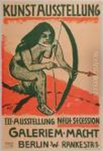 Plakat:kunstausstellung. Oil Painting by Hermann Max Pechstein