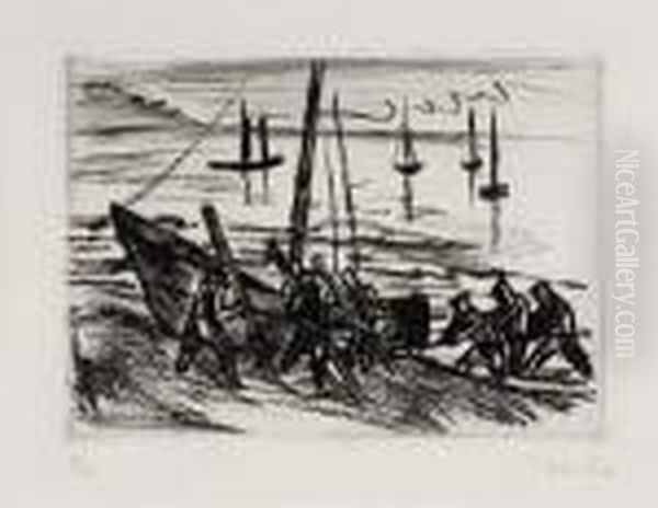 Kahnrichten I Oil Painting by Hermann Max Pechstein