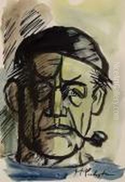 Ohne Titel Oil Painting by Hermann Max Pechstein