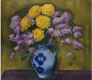 Blumenstilleben Mit Chrysanthemen