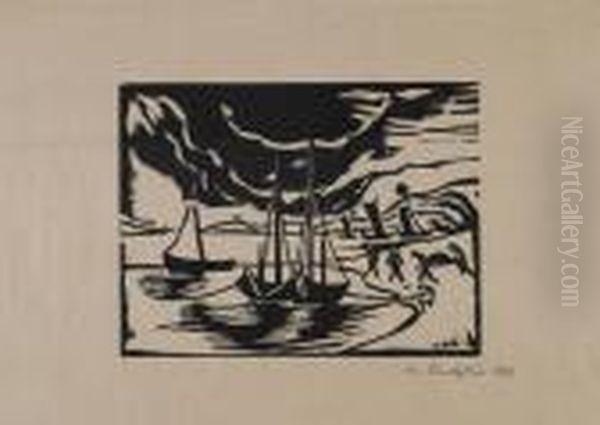 Die Wolke Oil Painting by Hermann Max Pechstein